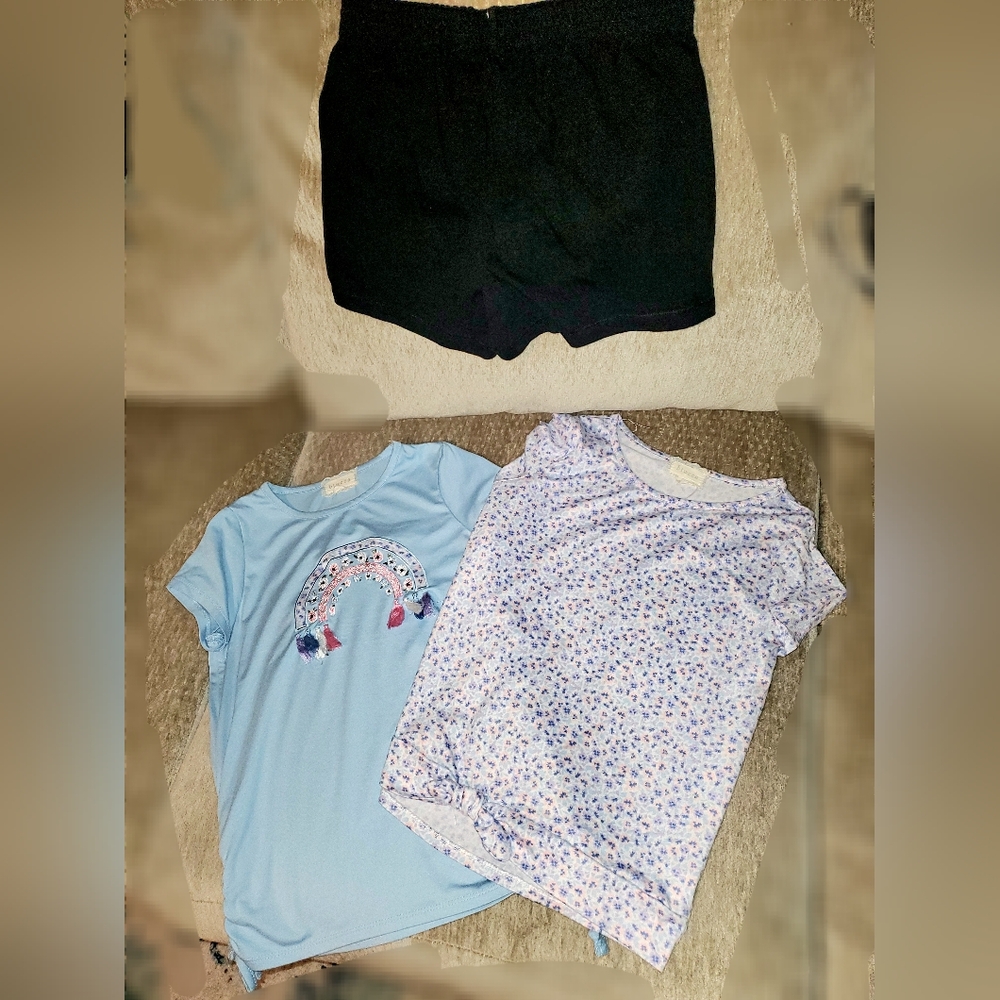 (3pc)Girls Shirt/Short Set